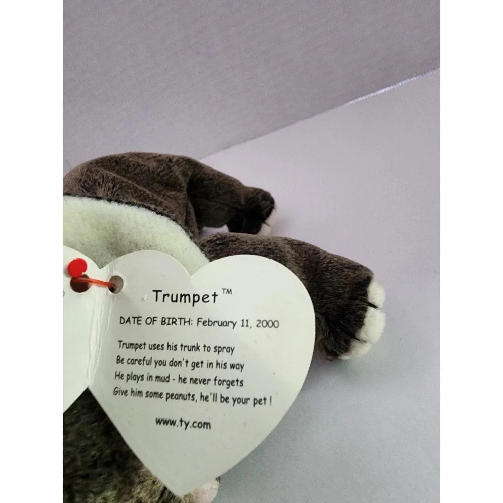 Ty‎ Beanie Babies Trumpet The Elephant Holographic Tag